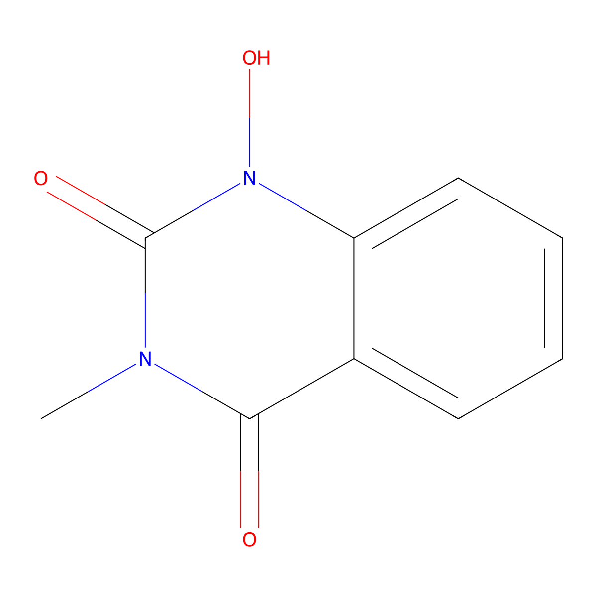 1-Hydroxy-3-methyl-2,4-(1H,3H)-quinazolinedione molecular structure, CAS 23091-70-5