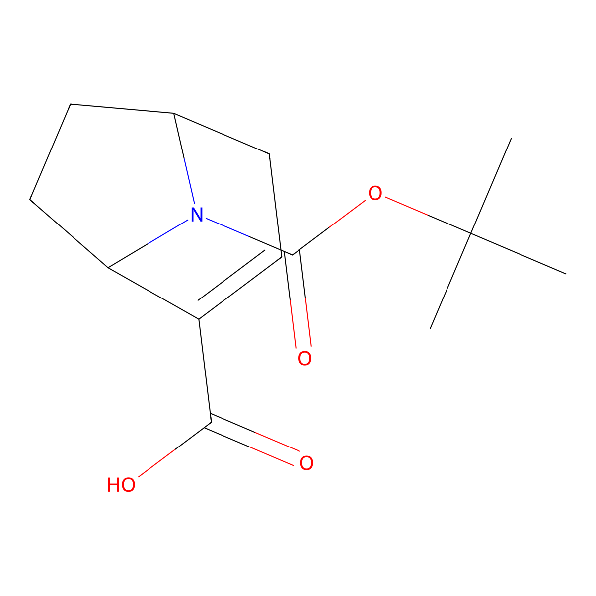 8-Tert-butoxycarbonyl-8-azabicyclo[3.2.1]oct-2-ene-2-carboxylic acid molecular structure, CAS 2309122-41-4
