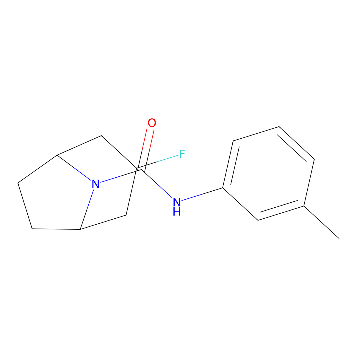 3-Fluoro-N-(3-methylphenyl)-8-azabicyclo[3.2.1]octane-8-carboxamide molecular structure, CAS 2309184-43-6