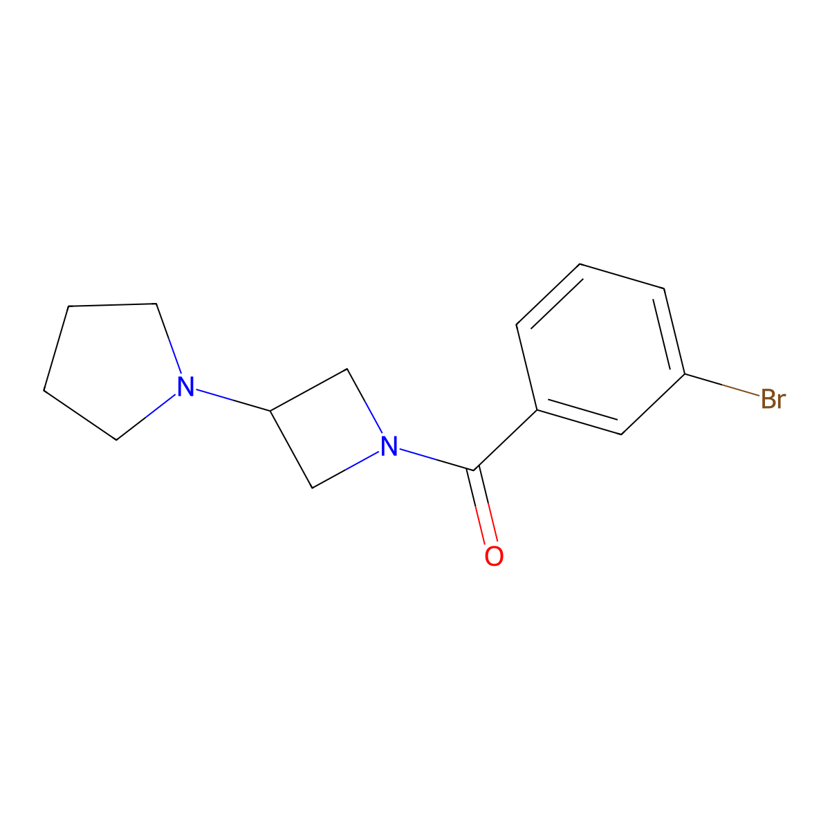 1-[1-(3-Bromobenzoyl)azetidin-3-yl]pyrrolidine molecular structure, CAS 2309184-63-0