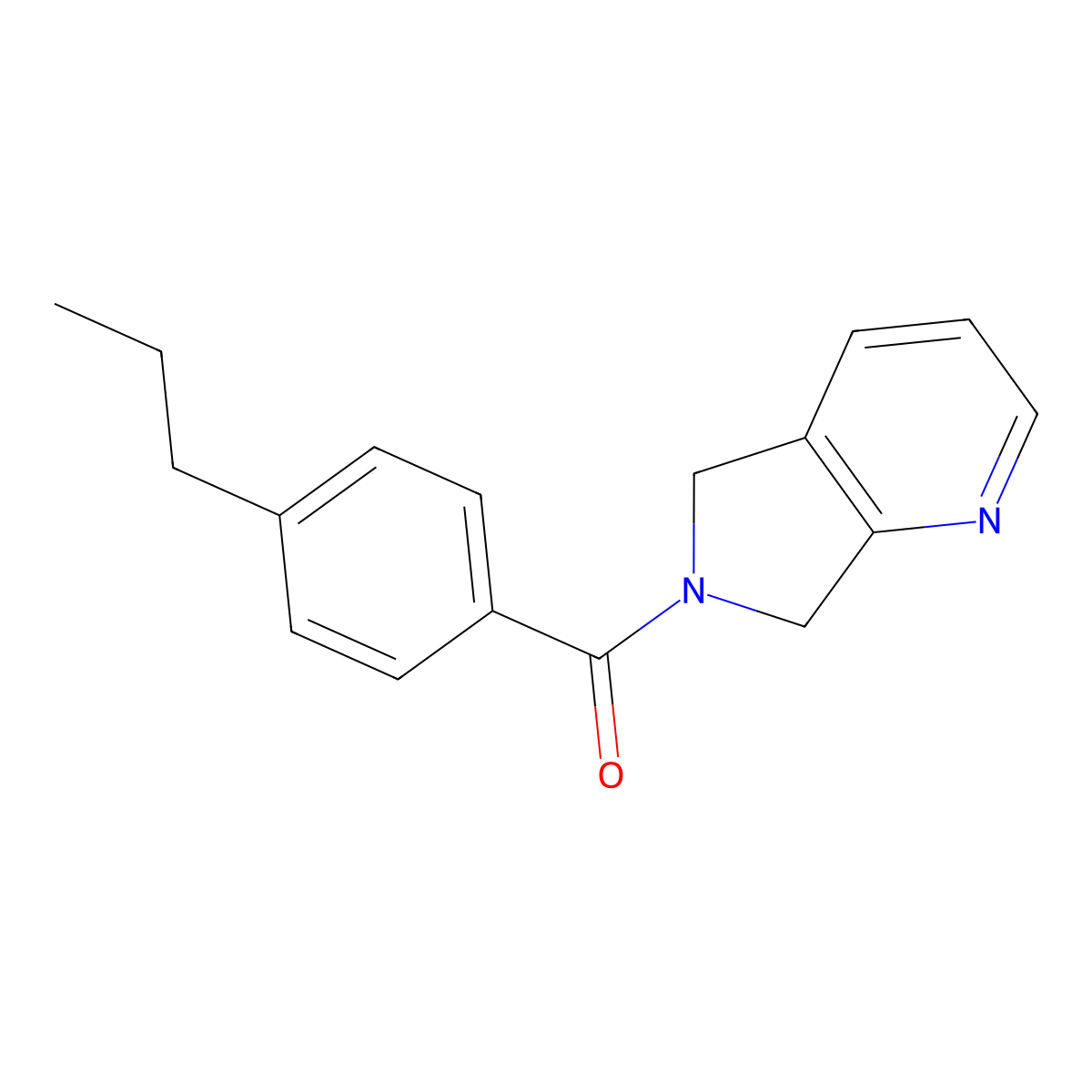 6-(4-propylbenzoyl)-5H,6H,7H-pyrrolo[3,4-b]pyridine molecular structure, CAS 2309184-64-1