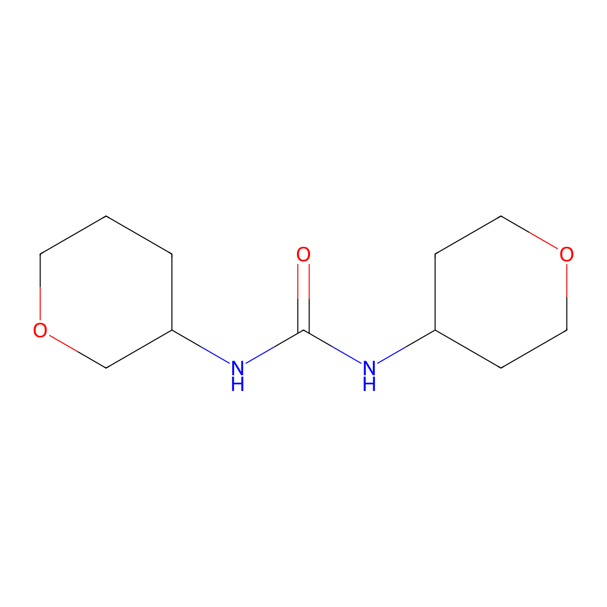 1-(Oxan-3-yl)-3-(oxan-4-yl)urea molecular structure, CAS 2309184-96-9