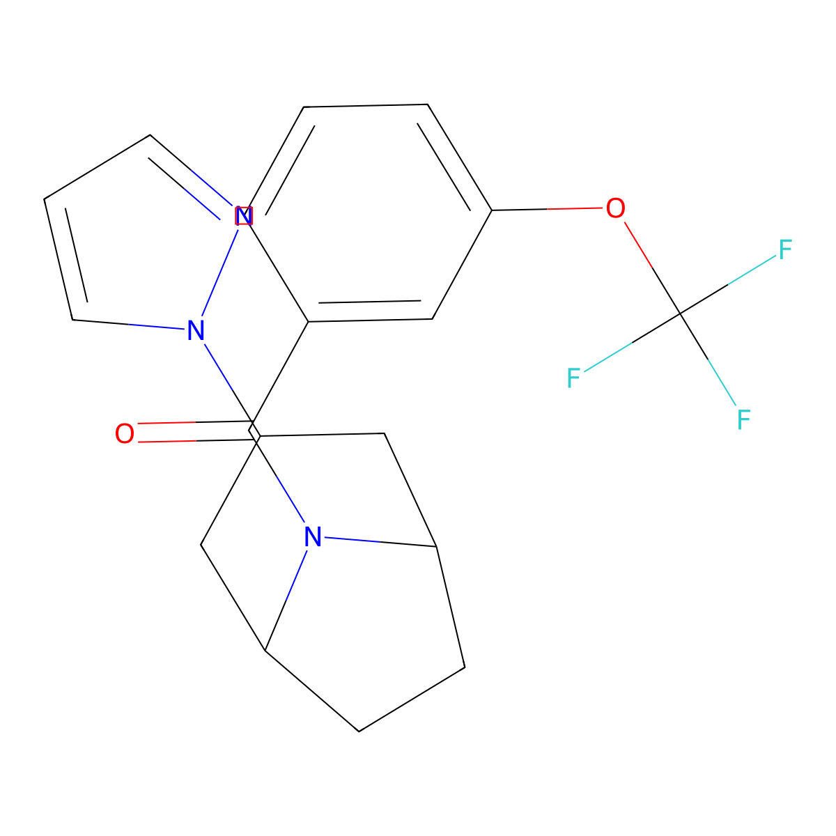 3-(1H-pyrazol-1-yl)-8-[3-(trifluoromethoxy)benzoyl]-8-azabicyclo[3.2.1]octane molecular structure, CAS 2309185-19-9
