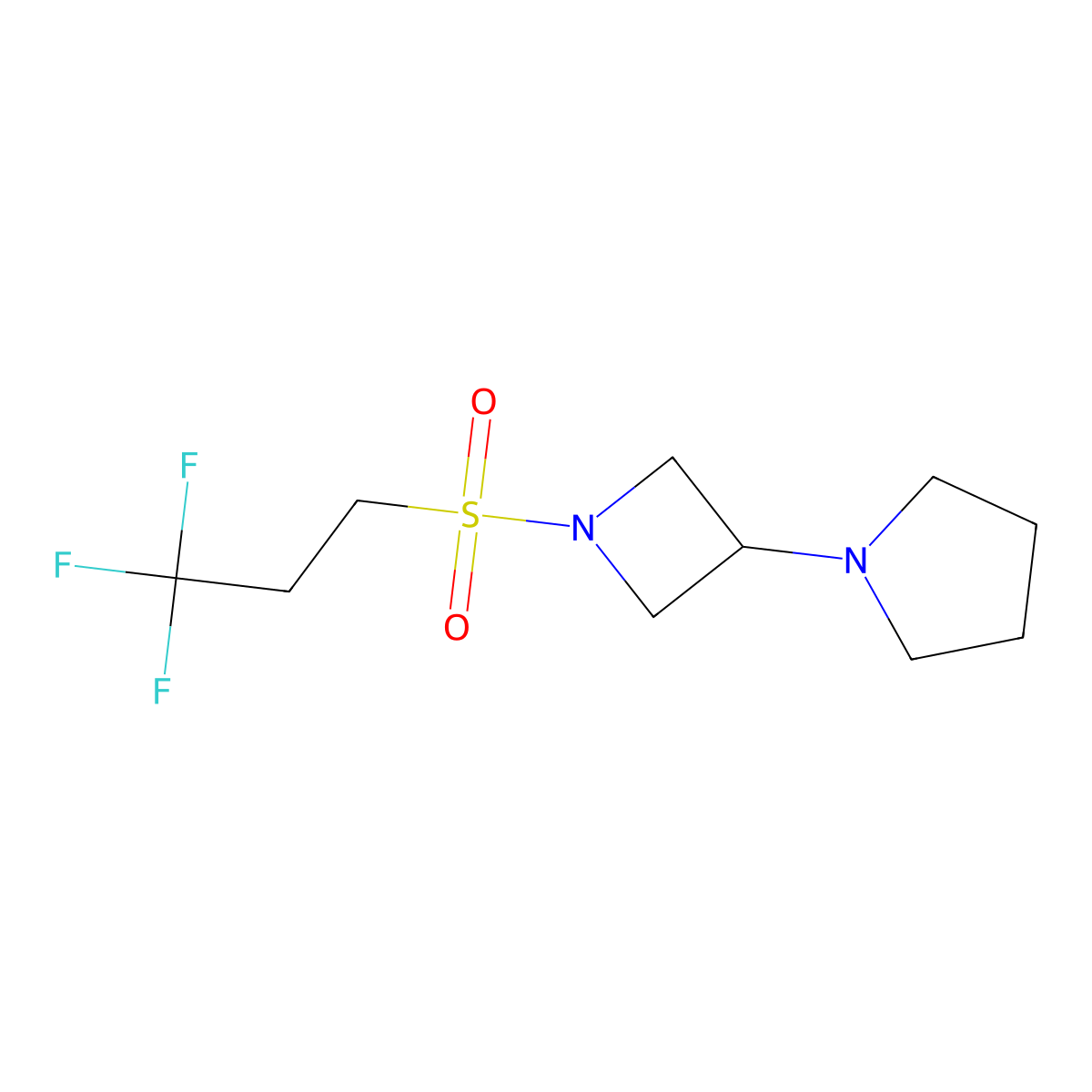 1-[1-(3,3,3-Trifluoropropanesulfonyl)azetidin-3-yl]pyrrolidine molecular structure, CAS 2309186-70-5