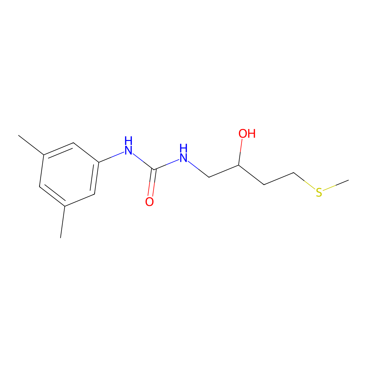1-(3,5-Dimethylphenyl)-3-[2-hydroxy-4-(methylsulfanyl)butyl]urea molecular structure, CAS 2309186-96-5