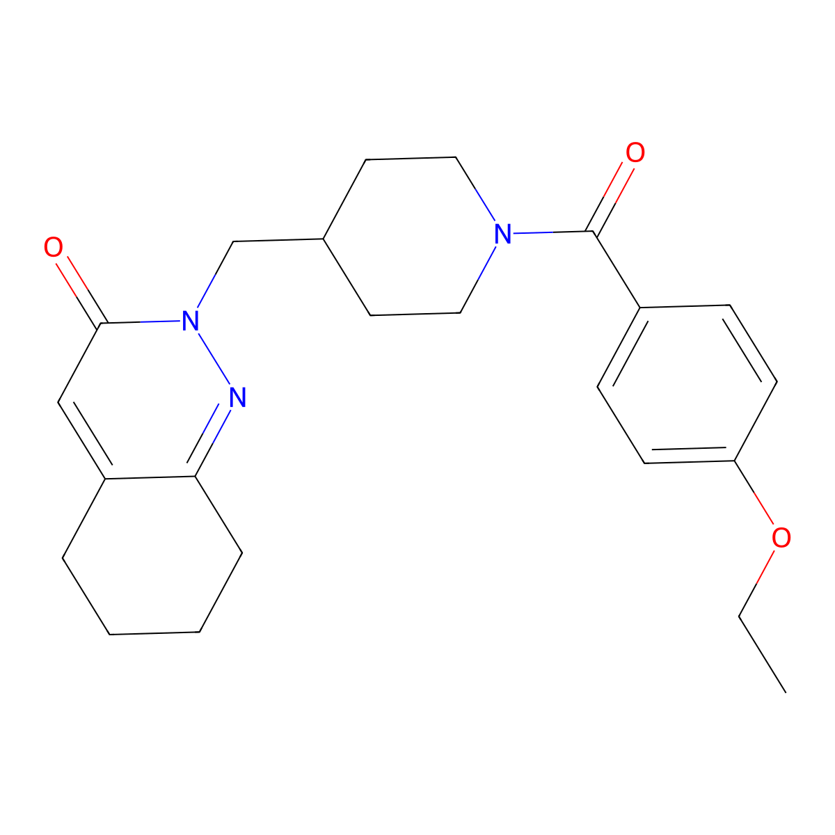 2-{[1-(4-Ethoxybenzoyl)piperidin-4-yl]methyl}-2,3,5,6,7,8-hexahydrocinnolin-3-one molecular structure, CAS 2309187-15-1