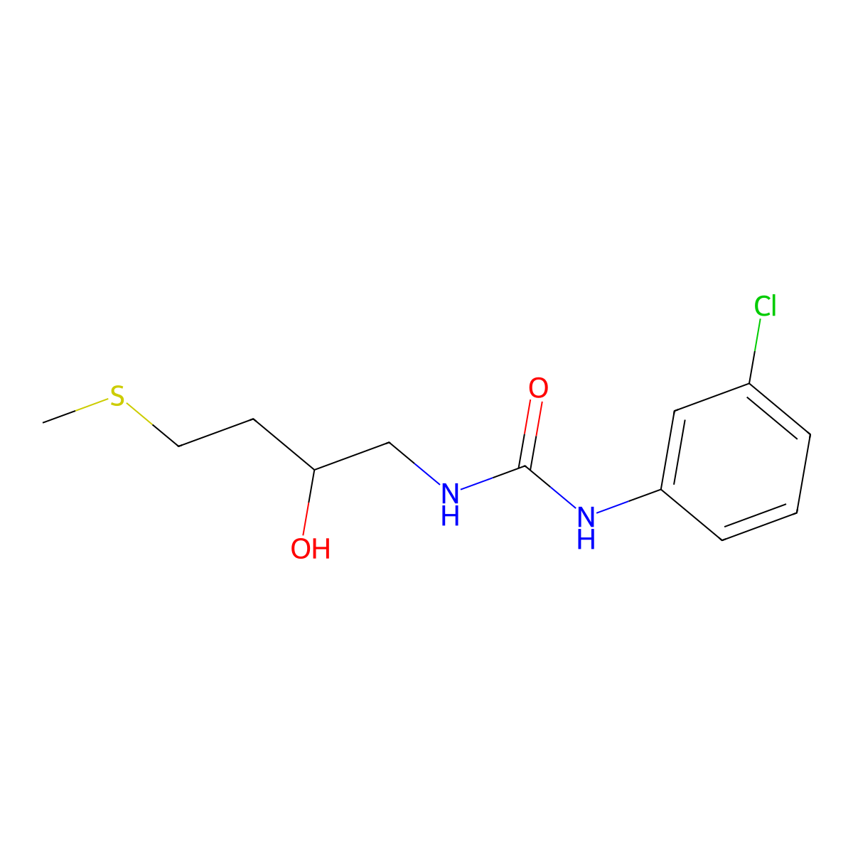 1-(3-Chlorophenyl)-3-[2-hydroxy-4-(methylsulfanyl)butyl]urea molecular structure, CAS 2309187-25-3