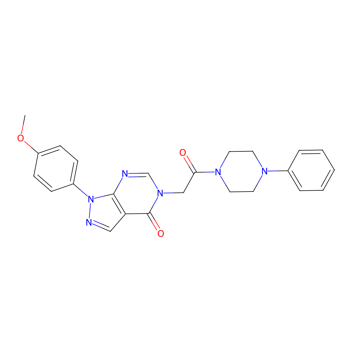 1-(4-methoxyphenyl)-5-[2-oxo-2-(4-phenylpiperazin-1-yl)ethyl]-1H,4H,5H-pyrazolo[3,4-d]pyrimidin-4-one molecular structure, CAS 2309187-41-3