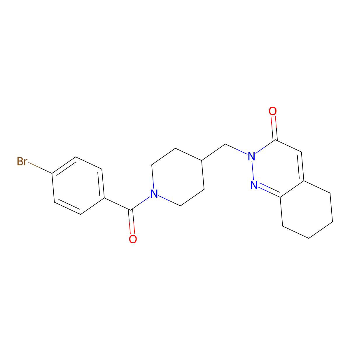 2-{[1-(4-Bromobenzoyl)piperidin-4-yl]methyl}-2,3,5,6,7,8-hexahydrocinnolin-3-one molecular structure, CAS 2309187-43-5