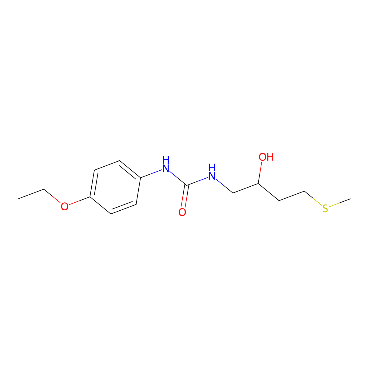 1-(4-Ethoxyphenyl)-3-[2-hydroxy-4-(methylsulfanyl)butyl]urea molecular structure, CAS 2309187-88-8