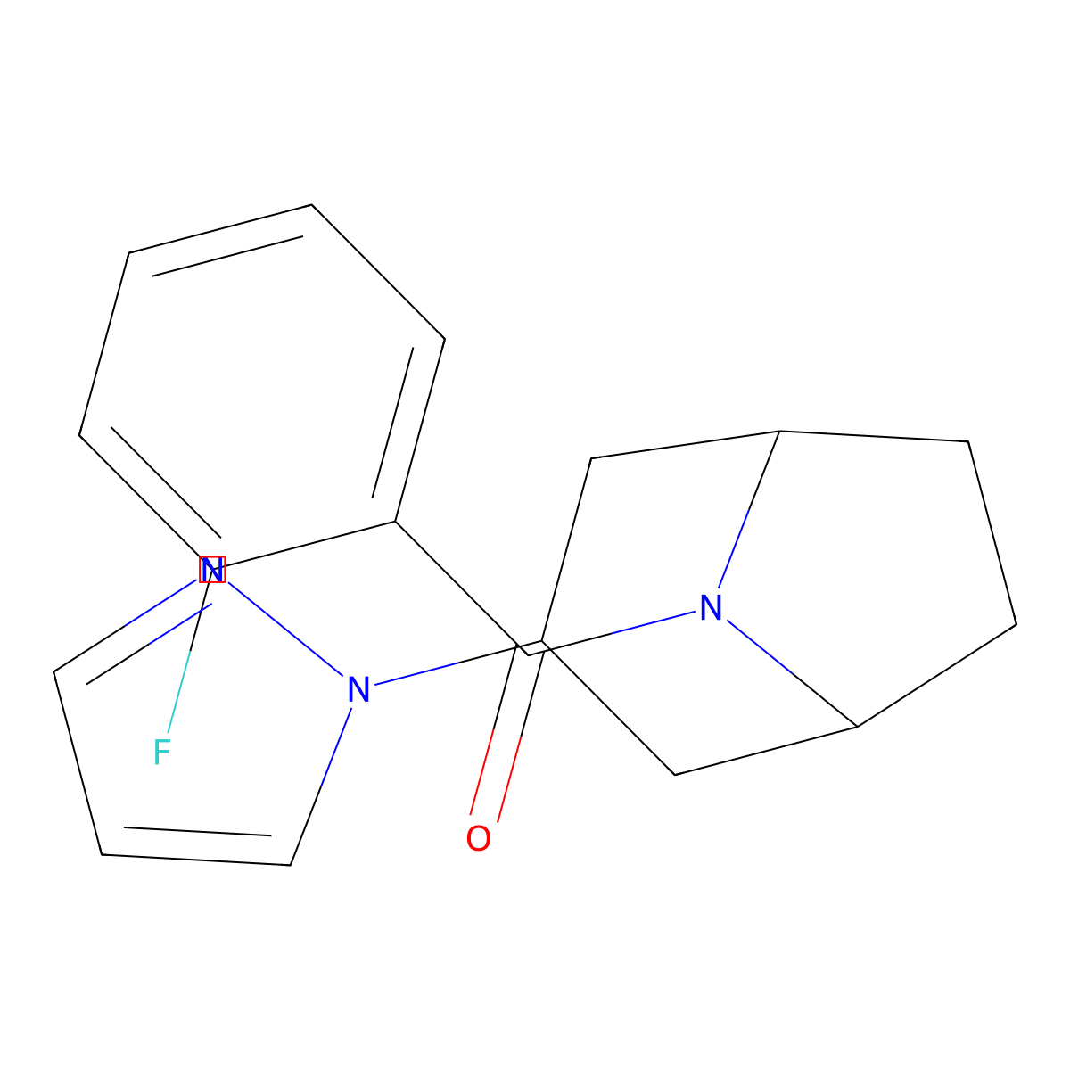 8-(2-fluorobenzoyl)-3-(1H-pyrazol-1-yl)-8-azabicyclo[3.2.1]octane molecular structure, CAS 2309188-73-4