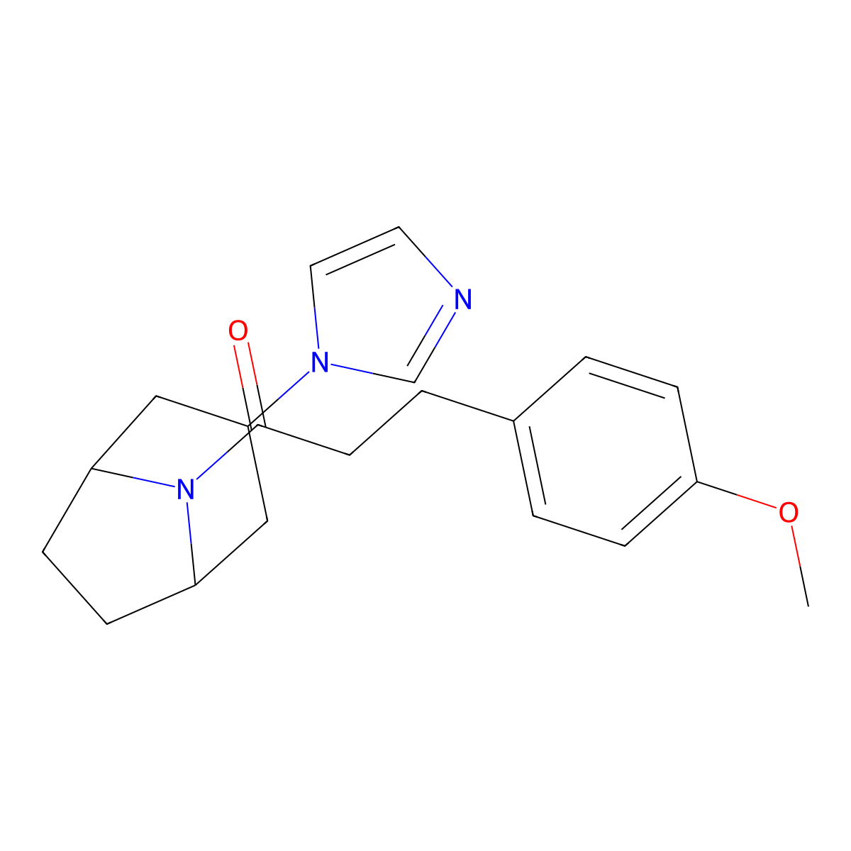 1-[3-(1H-imidazol-1-yl)-8-azabicyclo[3.2.1]octan-8-yl]-3-(4-methoxyphenyl)propan-1-one molecular structure, CAS 2309190-02-9