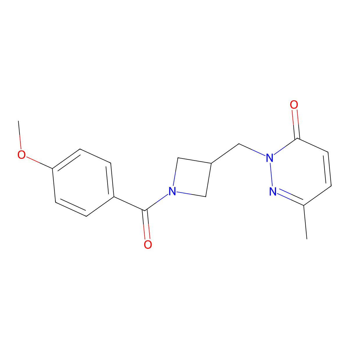 2-{[1-(4-Methoxybenzoyl)azetidin-3-yl]methyl}-6-methyl-2,3-dihydropyridazin-3-one molecular structure, CAS 2309190-41-6