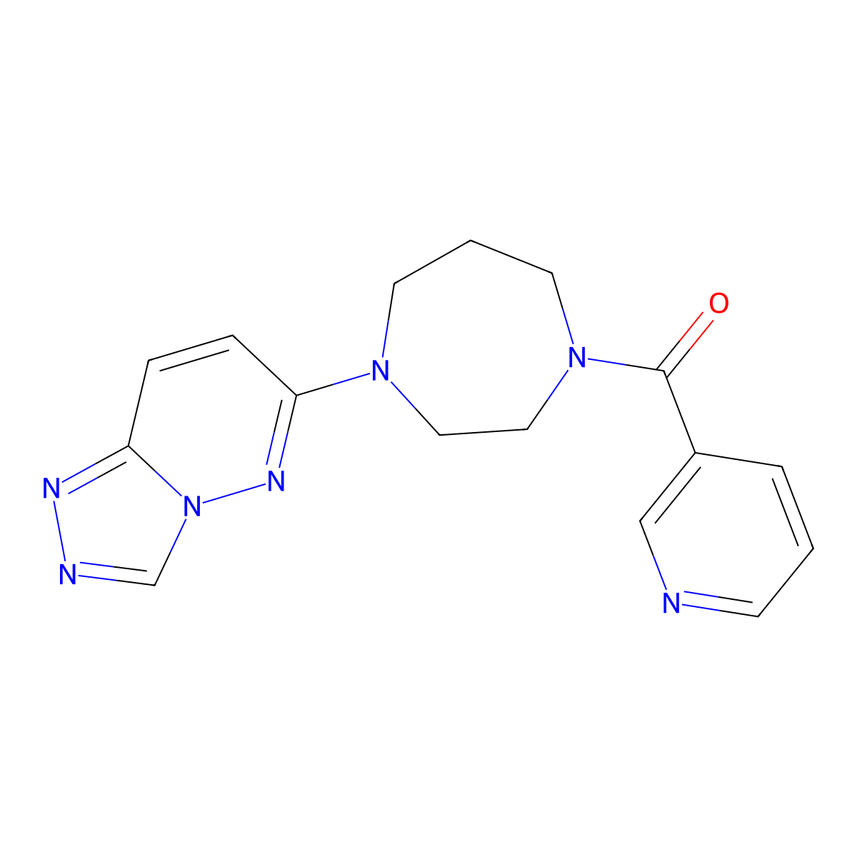 1-(Pyridine-3-carbonyl)-4-{[1,2,4]triazolo[4,3-b]pyridazin-6-yl}-1,4-diazepane molecular structure, CAS 2309190-61-0