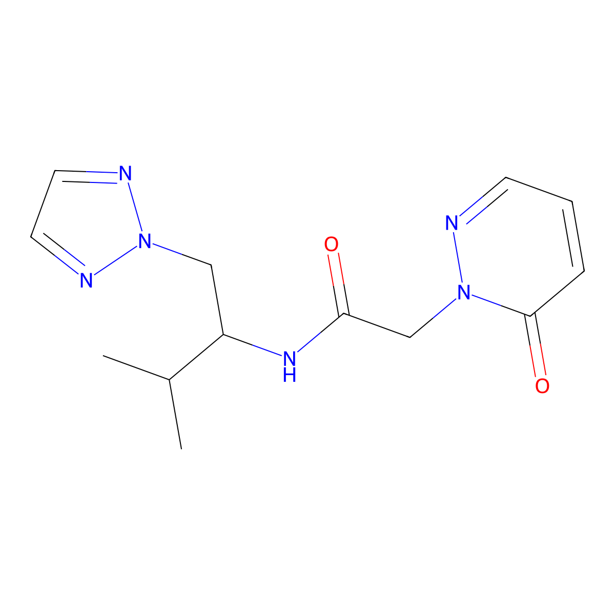 N-(3-methyl-1-(2H-1,2,3-triazol-2-yl)butan-2-yl)-2-(6-oxopyridazin-1(6H)-yl)acetamide molecular structure, CAS 2309214-32-0