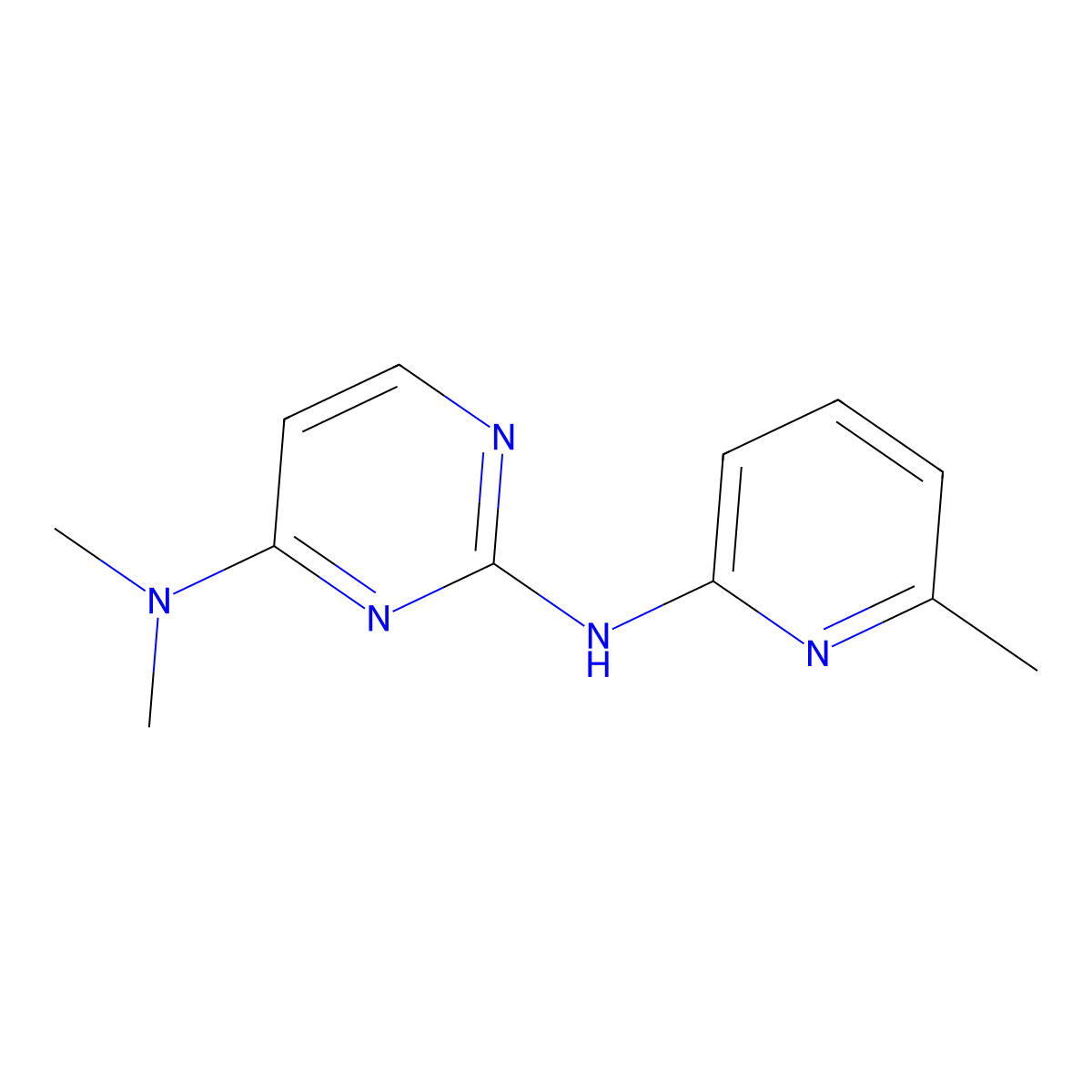 N4,N4-dimethyl-N2-(6-methylpyridin-2-yl)pyrimidine-2,4-diamine molecular structure, CAS 2309214-99-9
