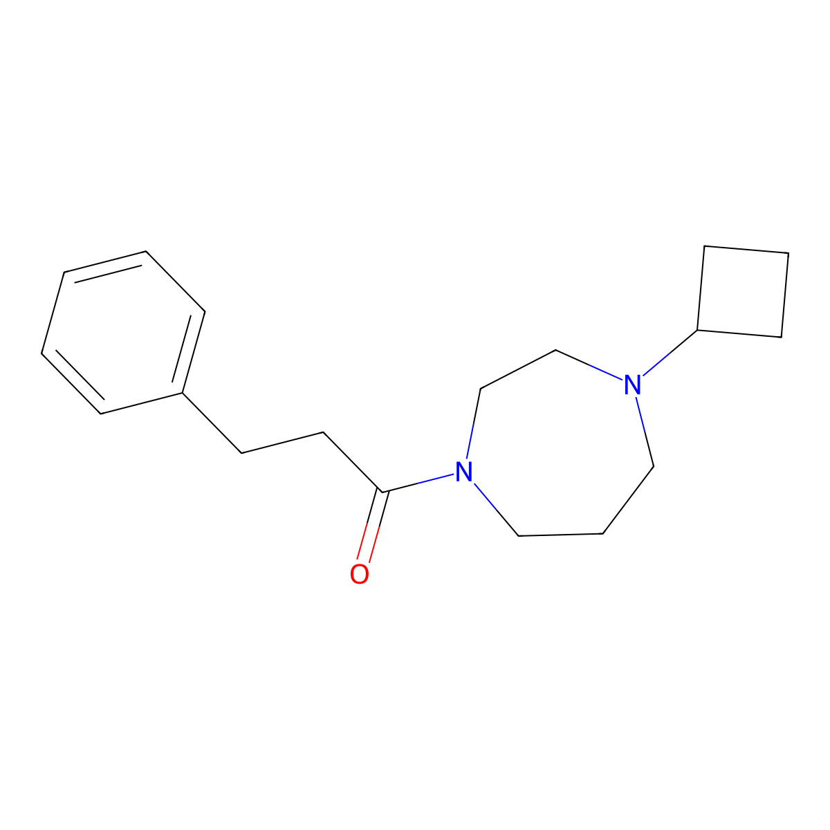 1-(4-Cyclobutyl-1,4-diazepan-1-yl)-3-phenylpropan-1-one molecular structure, CAS 2309216-55-3