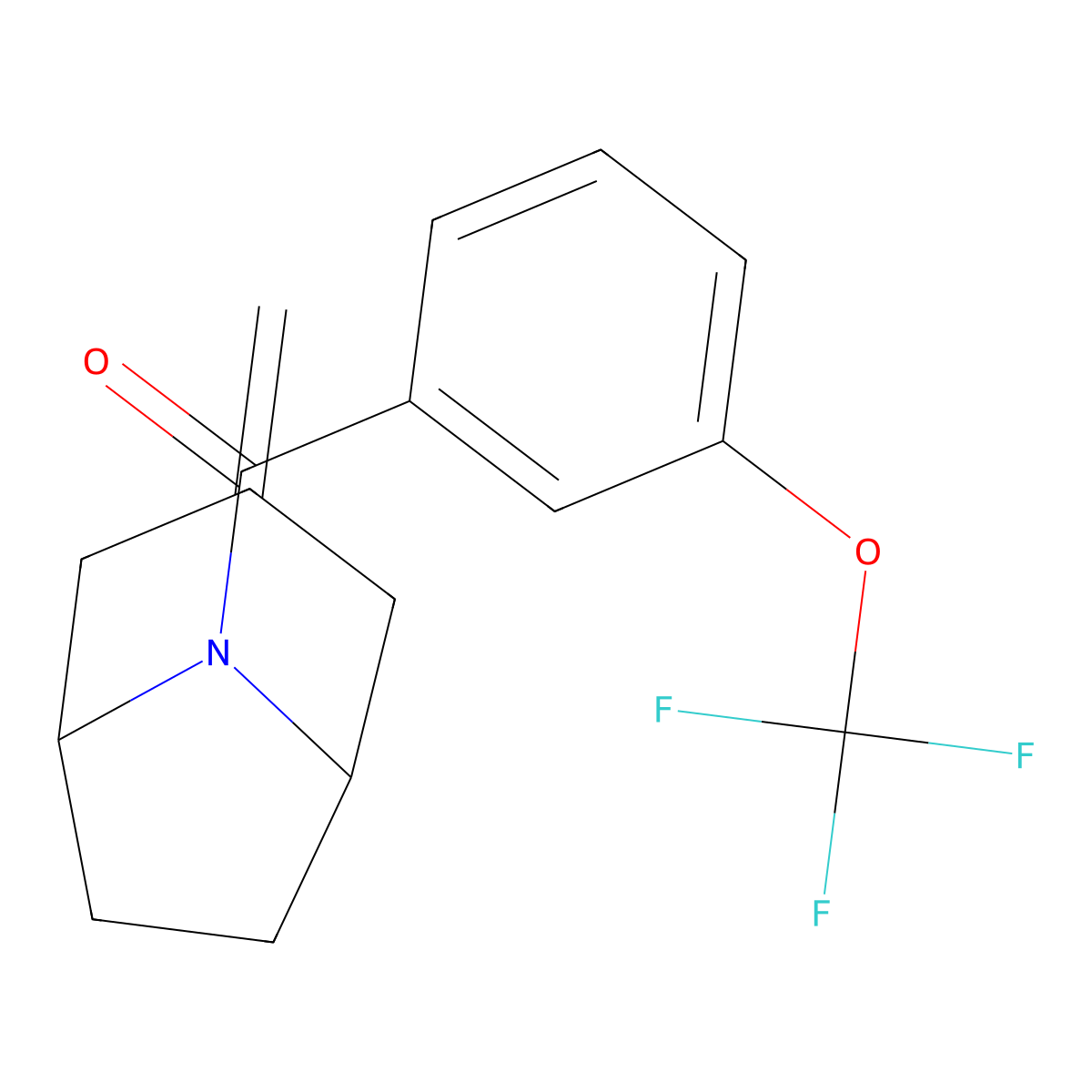 3-Methylidene-8-[3-(trifluoromethoxy)benzoyl]-8-azabicyclo[3.2.1]octane molecular structure, CAS 2309217-28-3