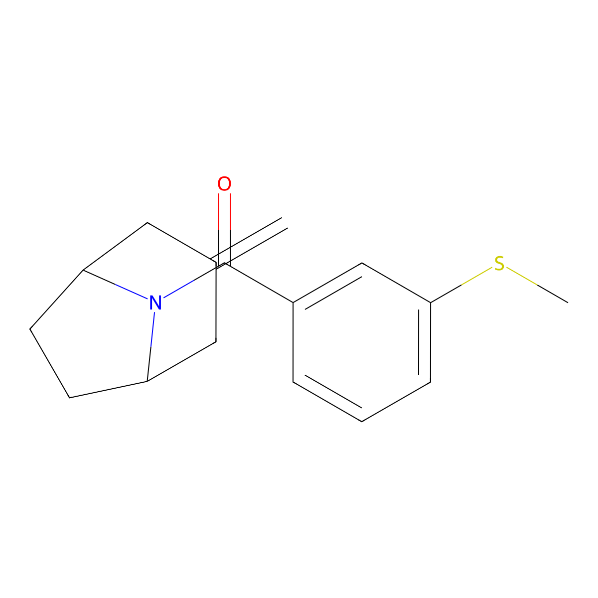 3-Methylidene-8-[3-(methylsulfanyl)benzoyl]-8-azabicyclo[3.2.1]octane molecular structure, CAS 2309217-52-3