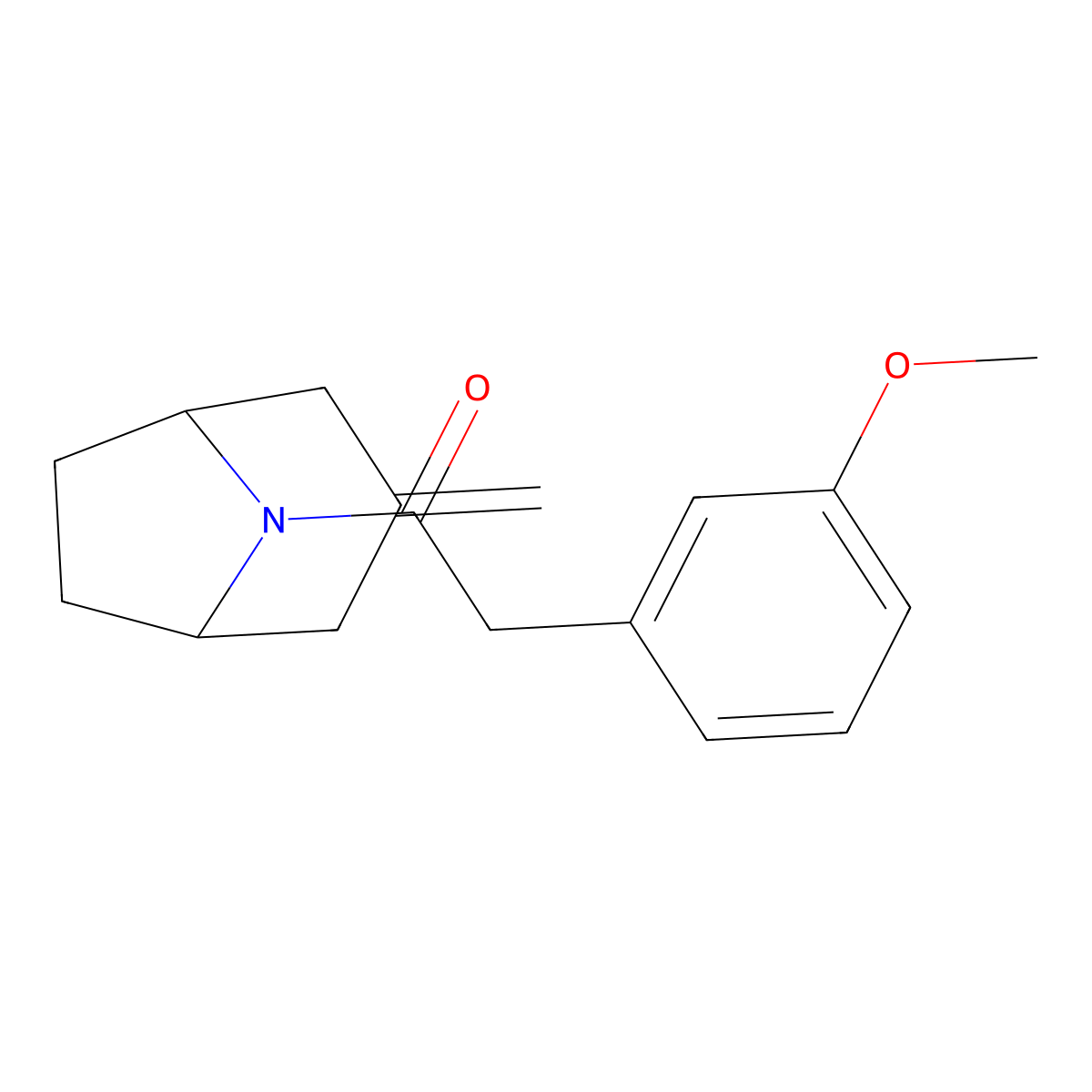 2-(3-Methoxyphenyl)-1-{3-methylidene-8-azabicyclo[3.2.1]octan-8-yl}ethan-1-one molecular structure, CAS 2309217-86-3