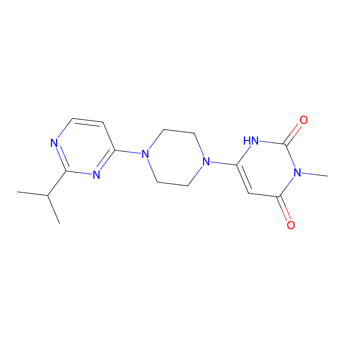 6-(4-(2-isopropylpyrimidin-4-yl)piperazin-1-yl)-3-methylpyrimidine-2,4(1H,3H)-dione molecular structure, CAS 2309232-85-5