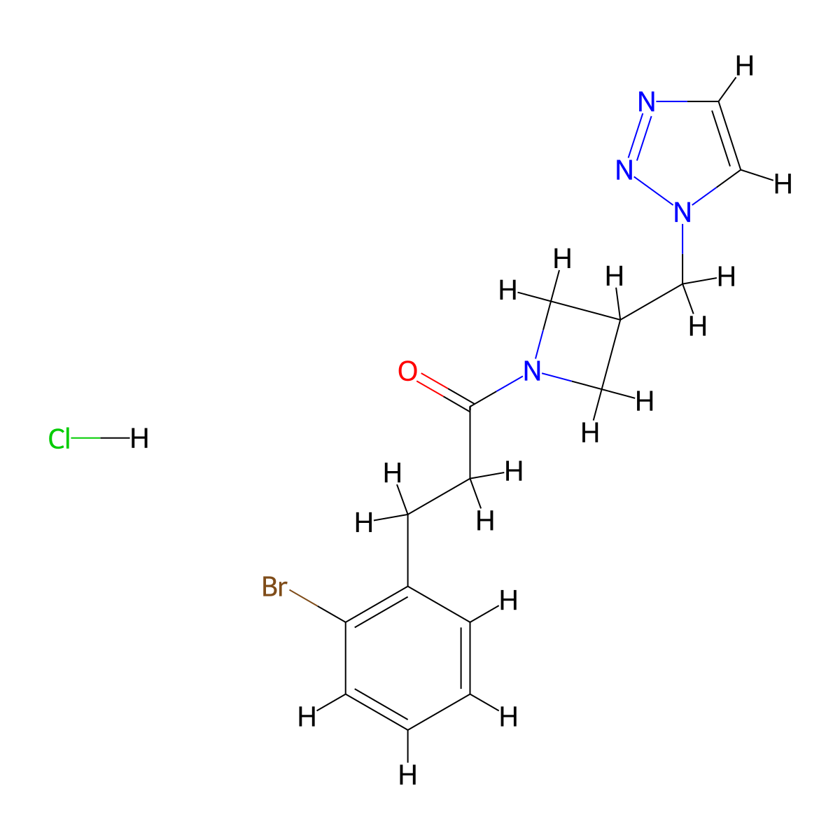 3-(2-bromophenyl)-1-{3-[(1H-1,2,3-triazol-1-yl)methyl]azetidin-1-yl}propan-1-one hydrochloride molecular structure, CAS 2309258-04-4