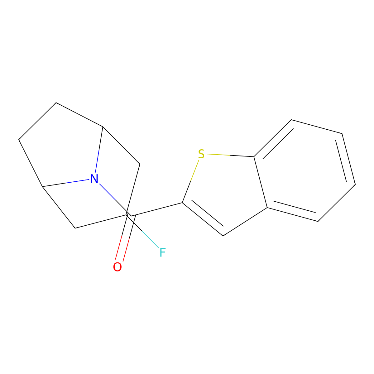 8-(1-Benzothiophene-2-carbonyl)-3-fluoro-8-azabicyclo[3.2.1]octane molecular structure, CAS 2309258-43-1