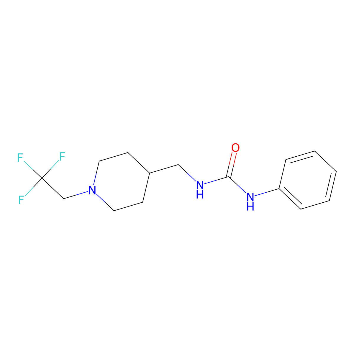 1-Phenyl-3-{[1-(2,2,2-trifluoroethyl)piperidin-4-yl]methyl}urea molecular structure, CAS 2309258-49-7