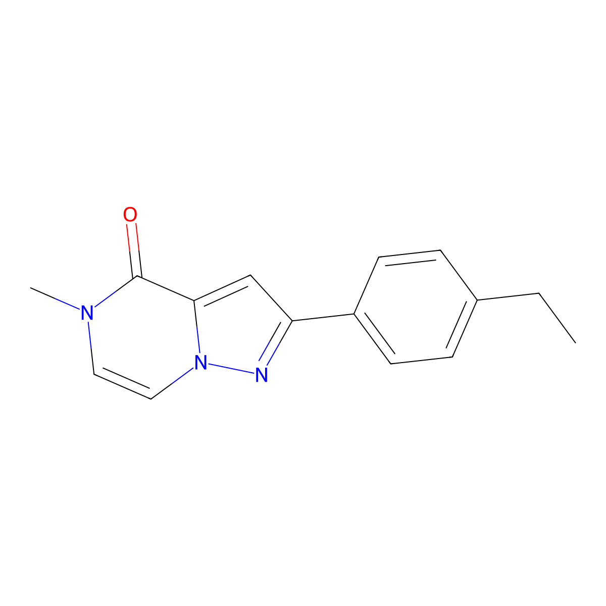 2-(4-ethylphenyl)-5-methyl-4H,5H-pyrazolo[1,5-a]pyrazin-4-one molecular structure, CAS 2309307-39-7