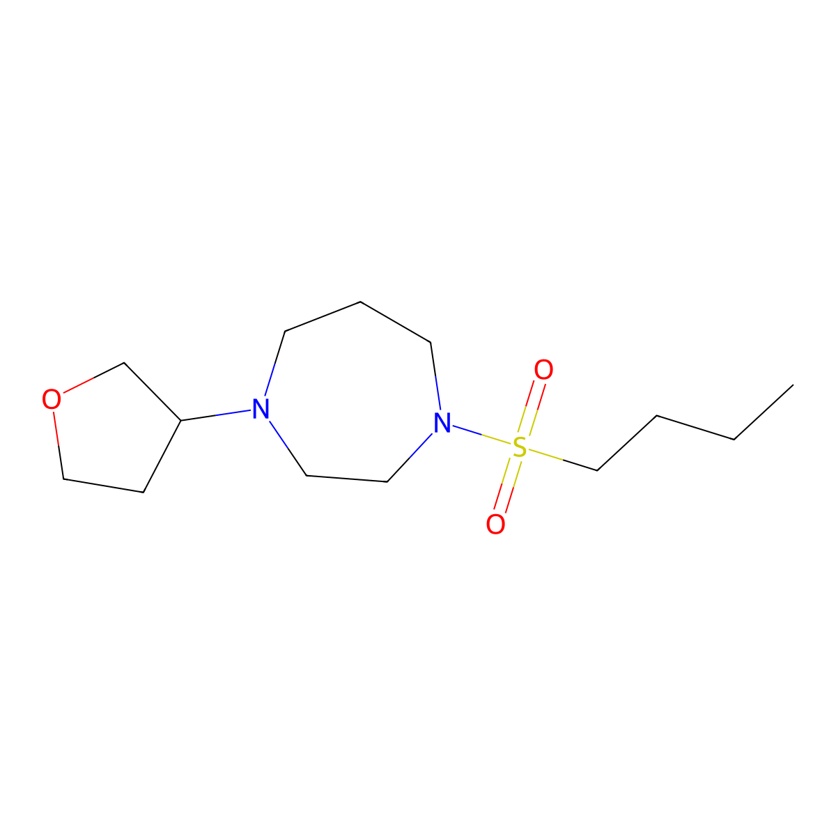 1-(Butylsulfonyl)-4-(tetrahydrofuran-3-yl)-1,4-diazepane molecular structure, CAS 2309307-64-8