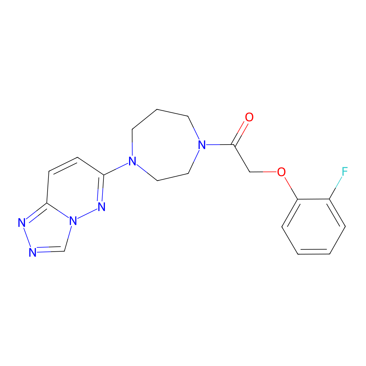 1-(4-([1,2,4]Triazolo[4,3-b]pyridazin-6-yl)-1,4-diazepan-1-yl)-2-(2-fluorophenoxy)ethan-1-one molecular structure, CAS 2309307-89-7