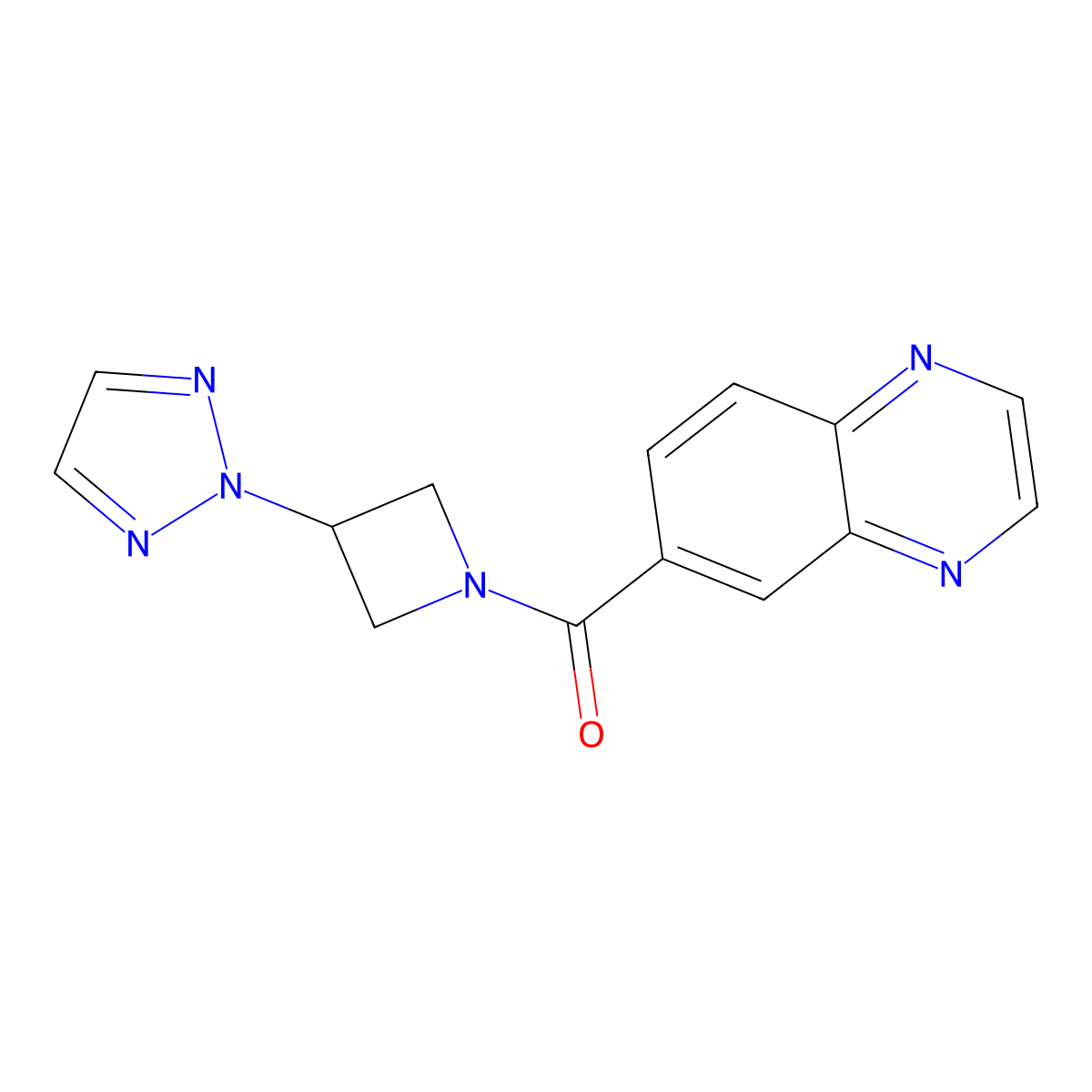 6-[3-(2H-1,2,3-triazol-2-yl)azetidine-1-carbonyl]quinoxaline molecular structure, CAS 2309308-61-8