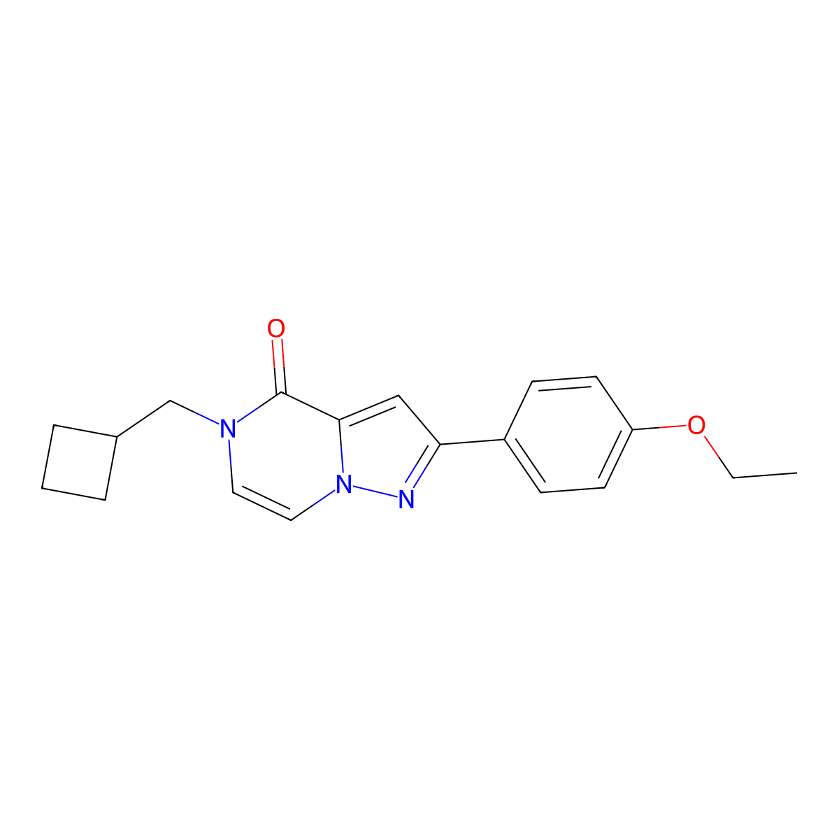 5-(cyclobutylmethyl)-2-(4-ethoxyphenyl)-4H,5H-pyrazolo[1,5-a]pyrazin-4-one molecular structure, CAS 2309310-26-5