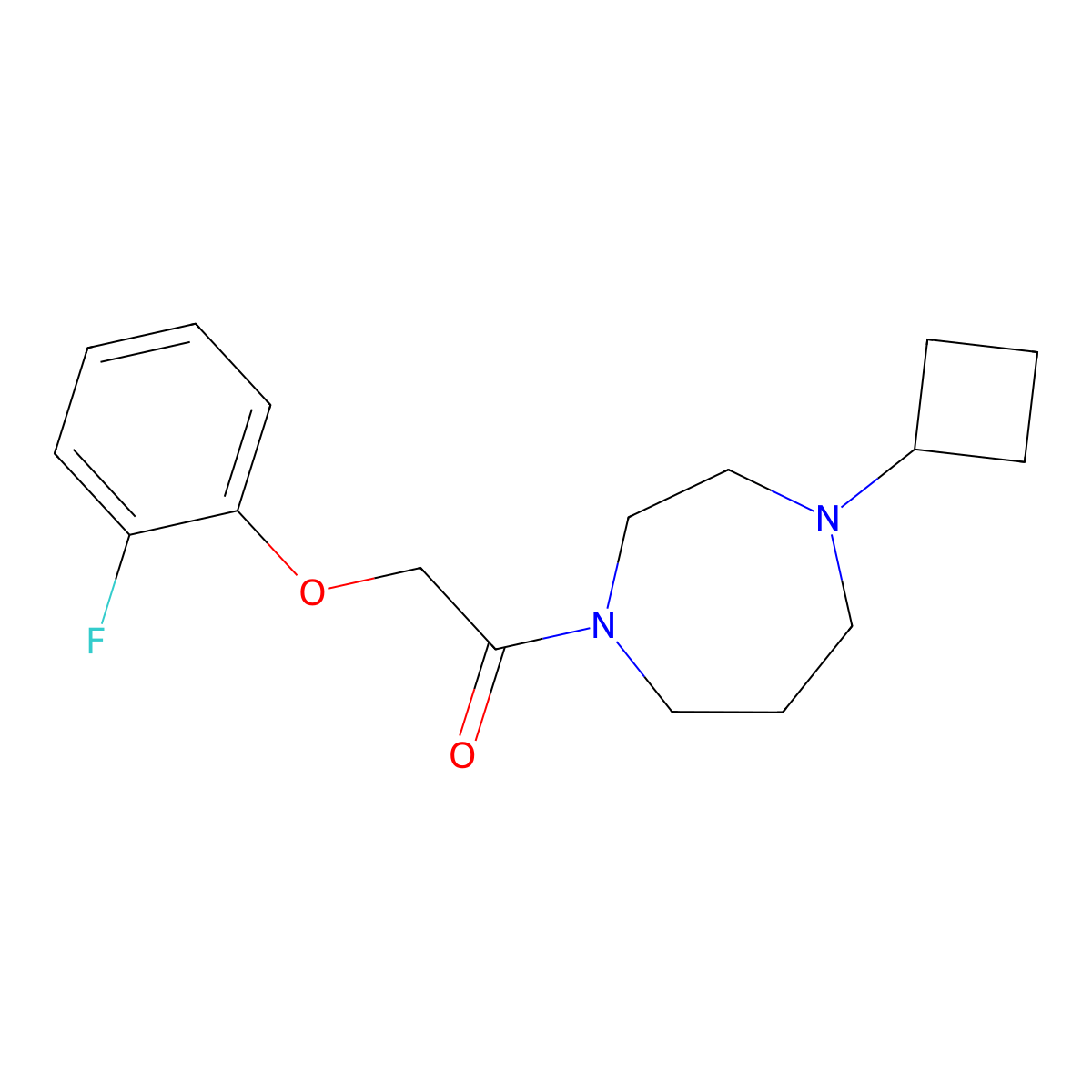 1-(4-Cyclobutyl-1,4-diazepan-1-yl)-2-(2-fluorophenoxy)ethan-1-one molecular structure, CAS 2309310-89-0
