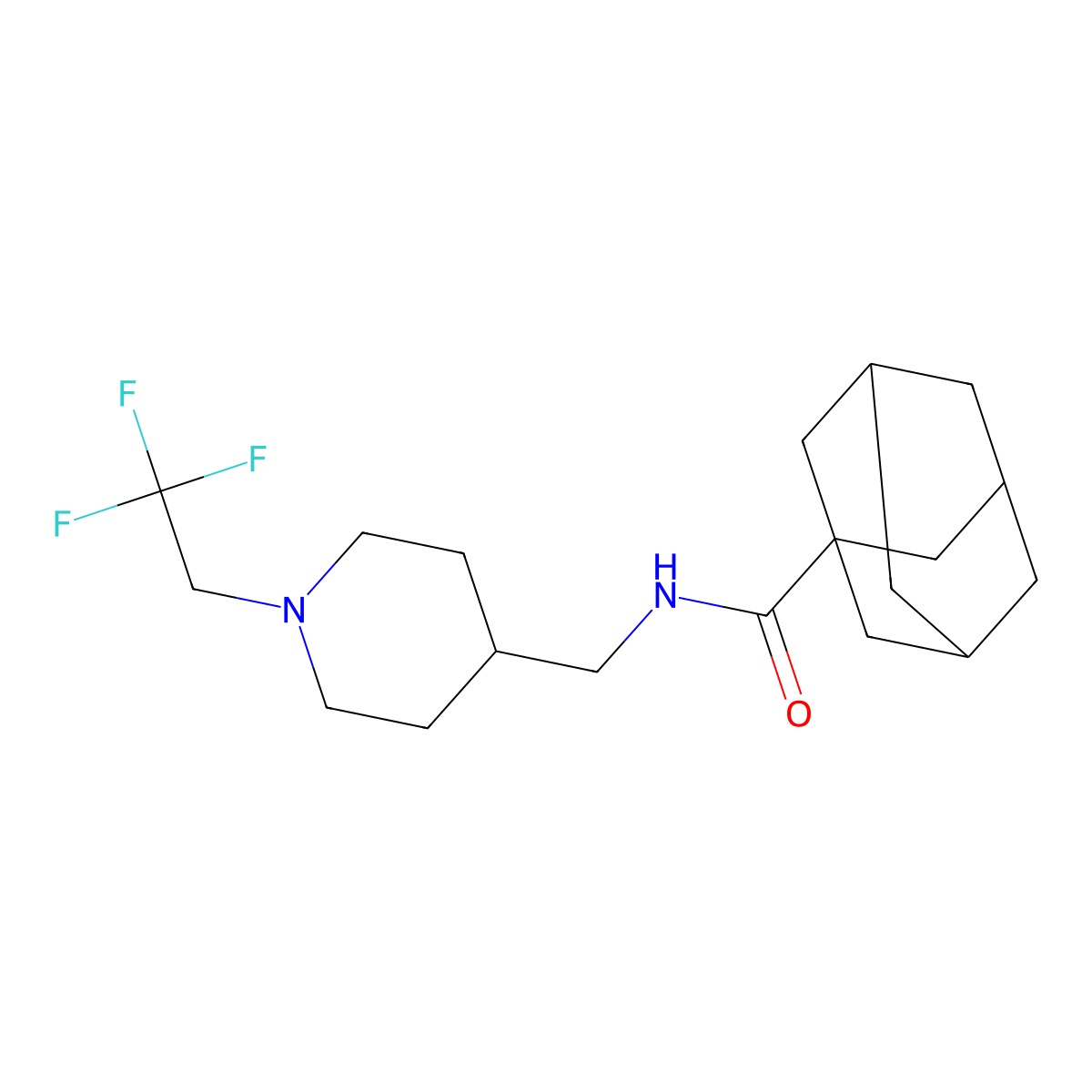 N-{[1-(2,2,2-trifluoroethyl)piperidin-4-yl]methyl}adamantane-1-carboxamide molecular structure, CAS 2309313-32-2