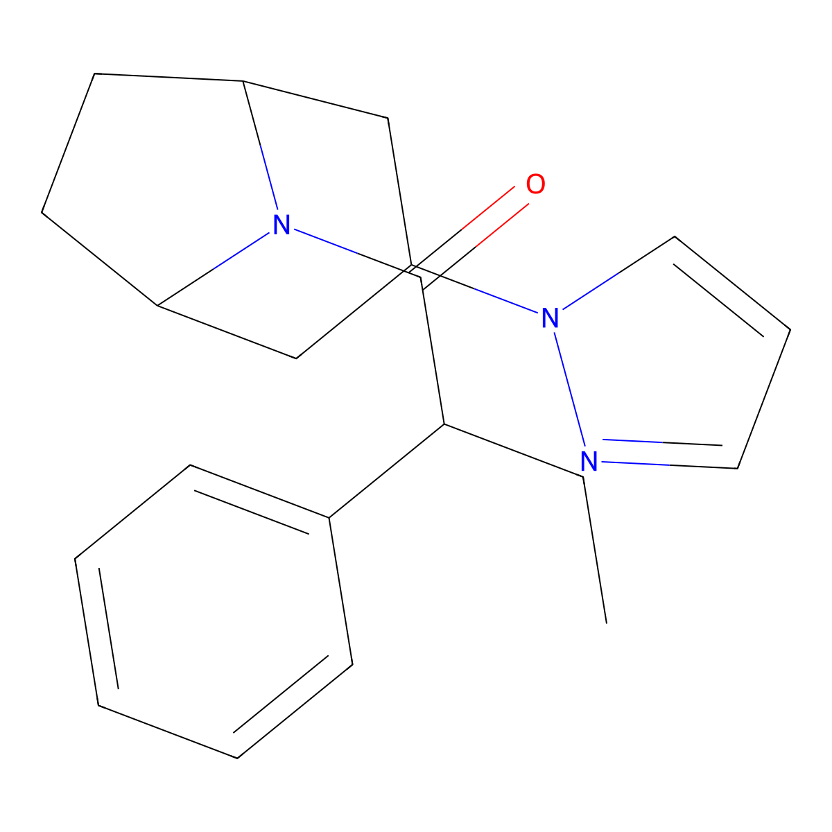 2-phenyl-1-[3-(1H-pyrazol-1-yl)-8-azabicyclo[3.2.1]octan-8-yl]butan-1-one molecular structure, CAS 2309313-33-3