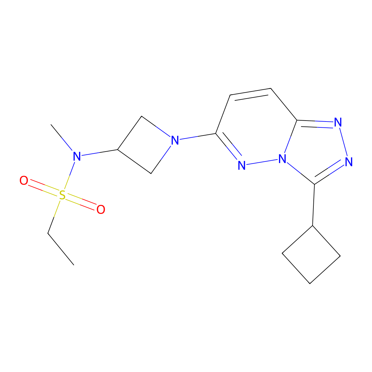 N-(1-{3-cyclobutyl-[1,2,4]triazolo[4,3-b]pyridazin-6-yl}azetidin-3-yl)-N-methylethane-1-sulfonamide molecular structure, CAS 2309313-88-8