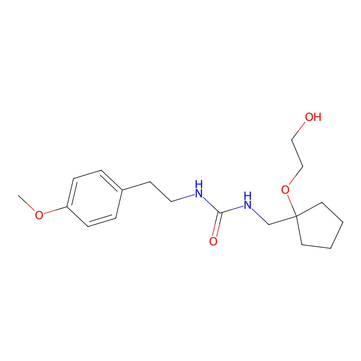 3-{[1-(2-Hydroxyethoxy)cyclopentyl]methyl}-1-[2-(4-methoxyphenyl)ethyl]urea molecular structure, CAS 2309341-53-3