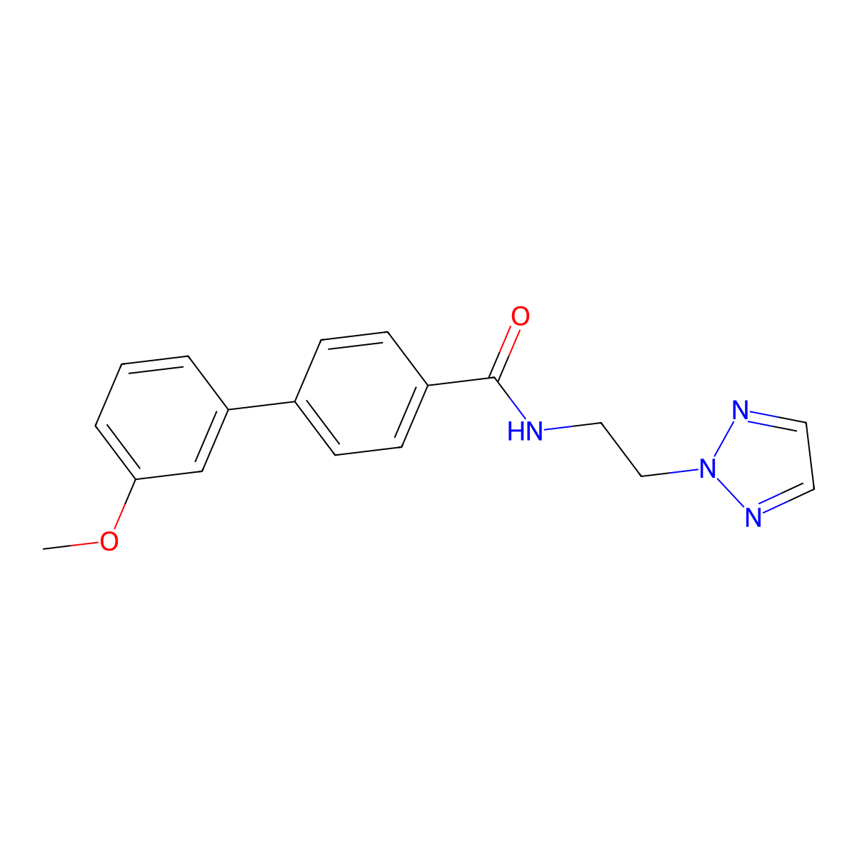 N-(2-(2H-1,2,3-triazol-2-yl)ethyl)-3'-methoxy-[1,1'-biphenyl]-4-carboxamide molecular structure, CAS 2309342-67-2