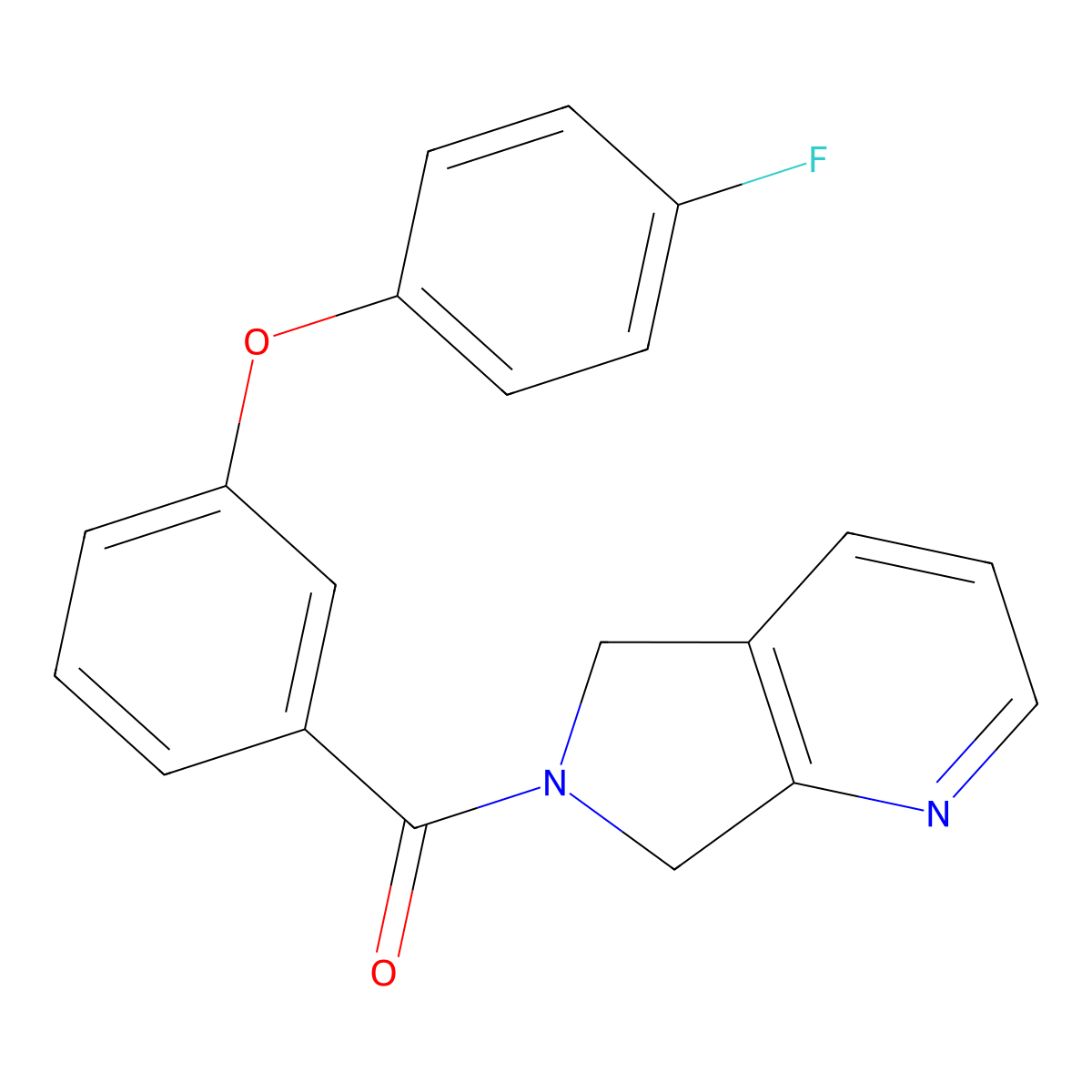 (3-(4-fluorophenoxy)phenyl)(5H-pyrrolo[3,4-b]pyridin-6(7H)-yl)methanone molecular structure, CAS 2309346-70-9