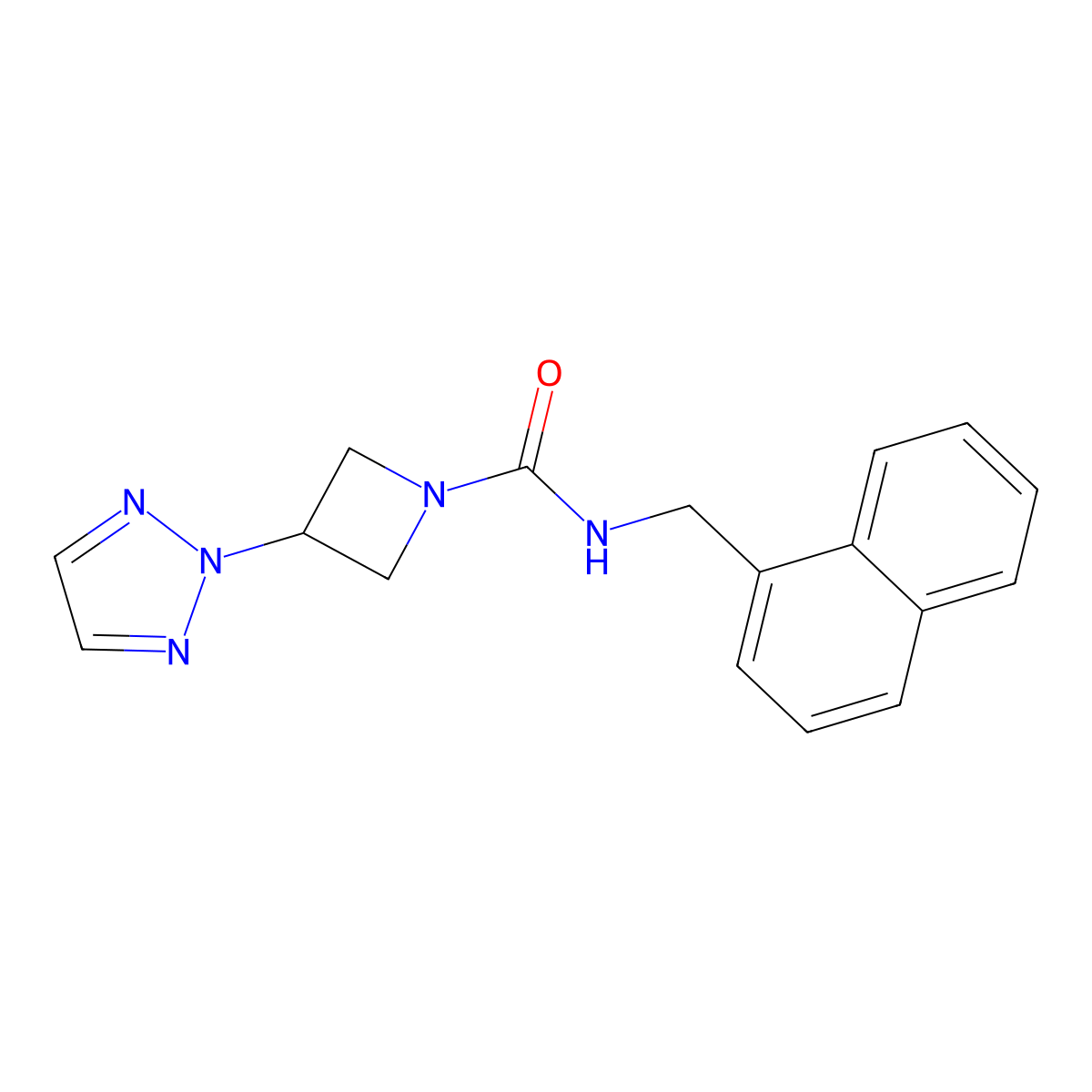 N-[(naphthalen-1-yl)methyl]-3-(2H-1,2,3-triazol-2-yl)azetidine-1-carboxamide molecular structure, CAS 2309346-91-4