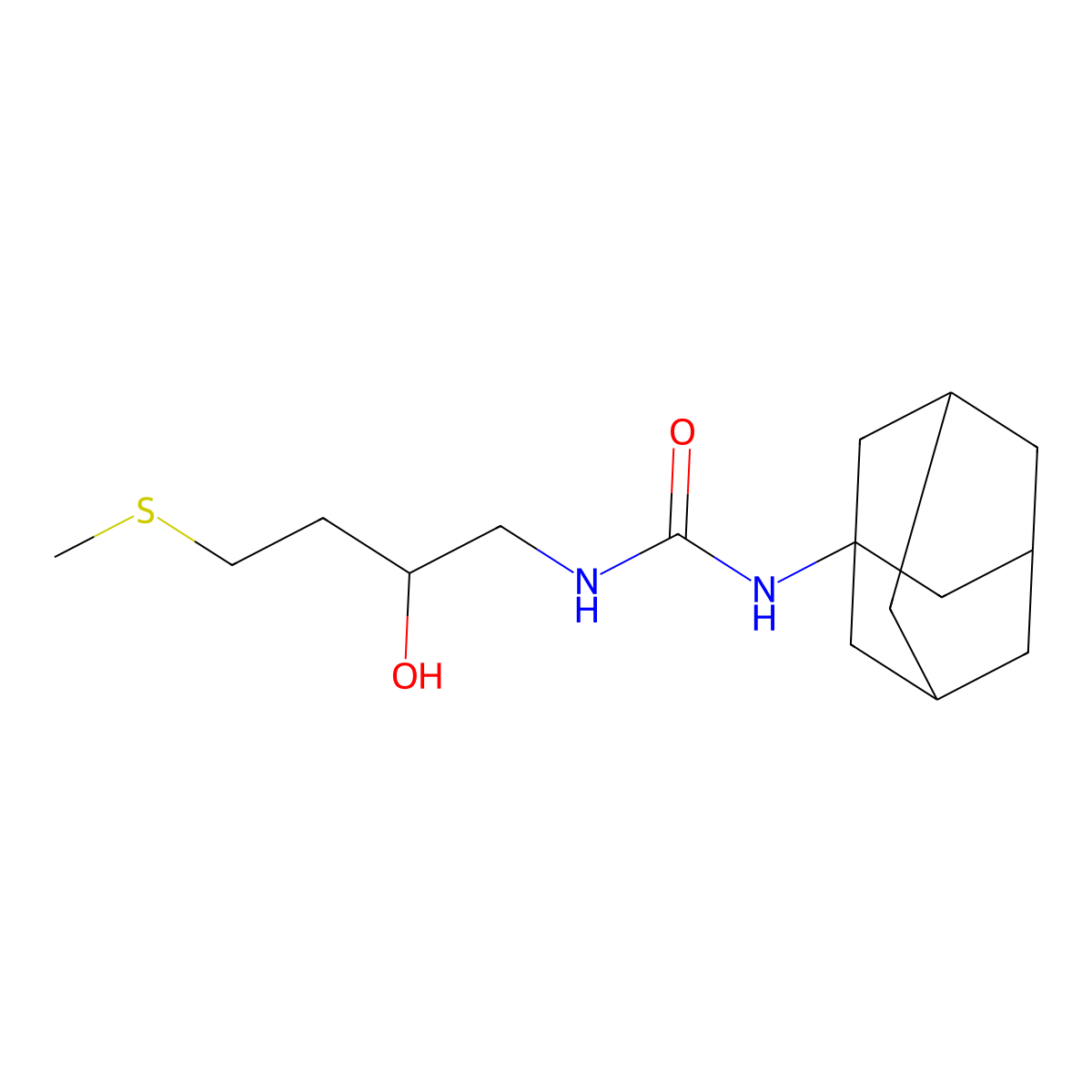 1-(Adamantan-1-yl)-3-[2-hydroxy-4-(methylsulfanyl)butyl]urea molecular structure, CAS 2309347-90-6