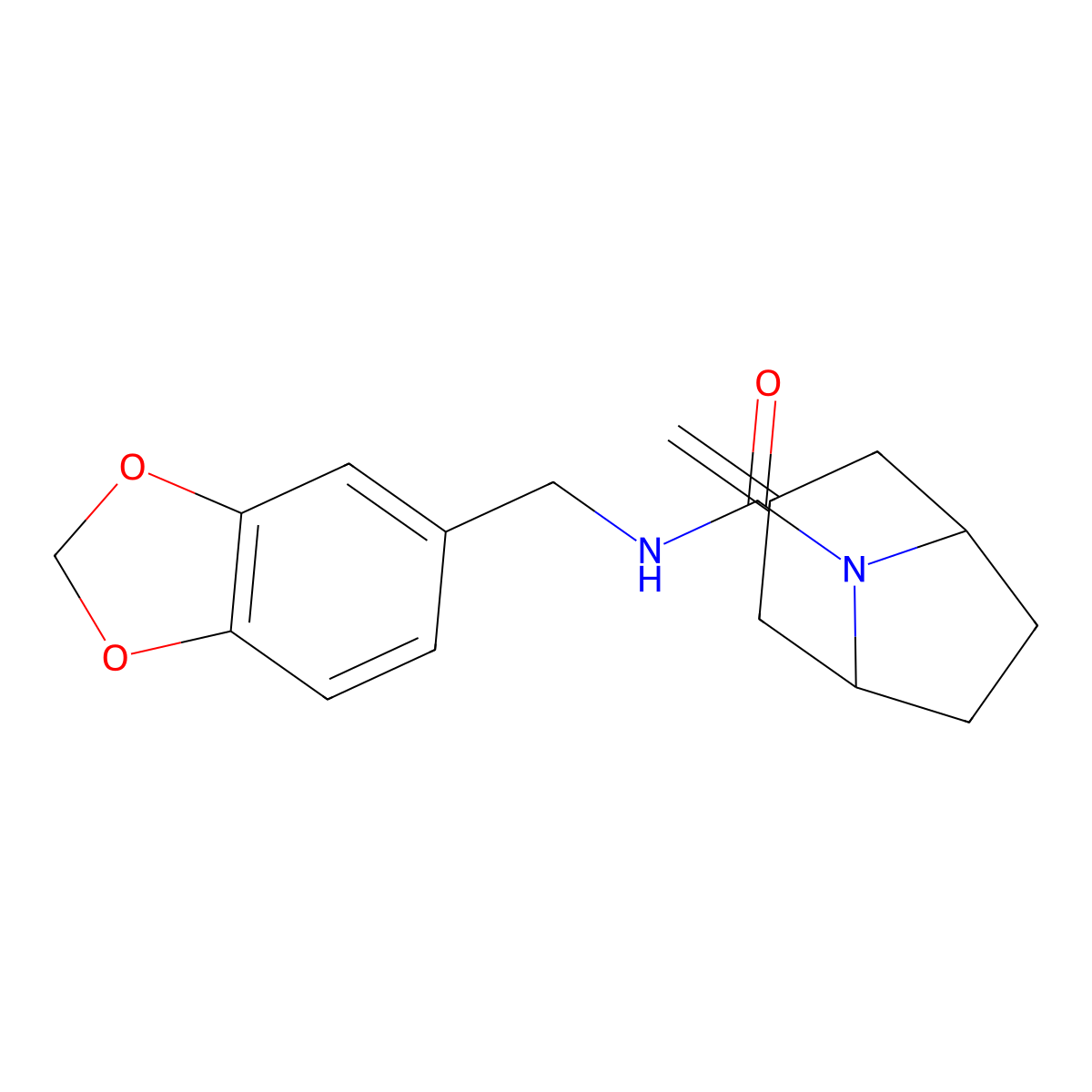 N-[(2H-1,3-benzodioxol-5-yl)methyl]-3-methylidene-8-azabicyclo[3.2.1]octane-8-carboxamide molecular structure, CAS 2309348-05-6