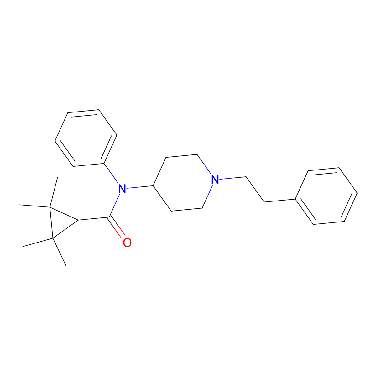 Tetramethylcyclopropylfentanyl molecular structure, CAS 2309383-11-5
