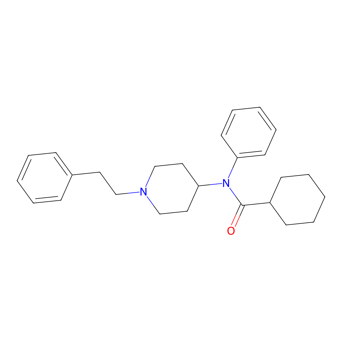 Cyclohexanecarboxamide, N-phenyl-N-(1-(2-phenylethyl)-4-piperidinyl)- molecular structure, CAS 2309383-13-7