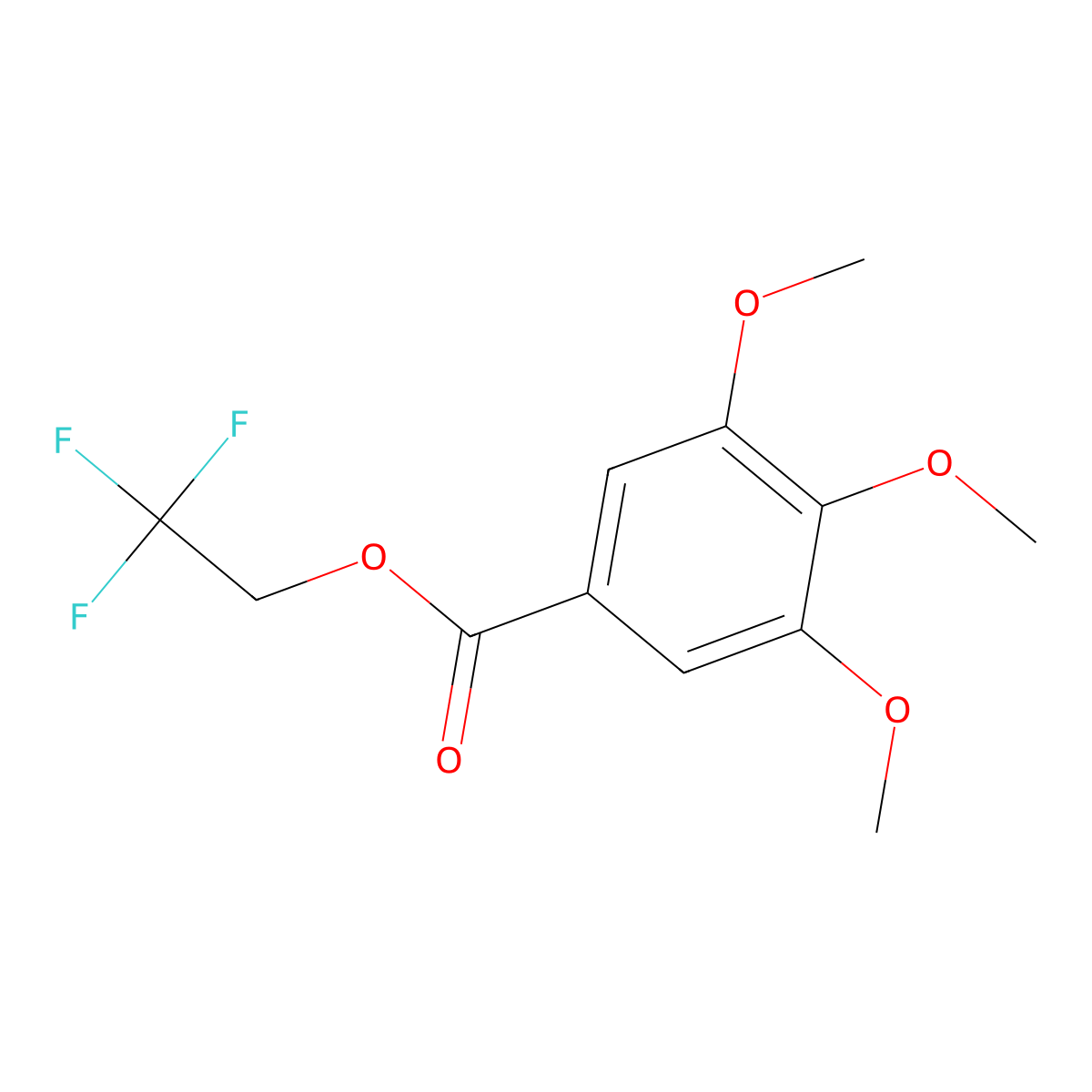 2,2,2-Trifluoroethyl 3,4,5-trimethoxybenzoate molecular structure, CAS 23094-29-3