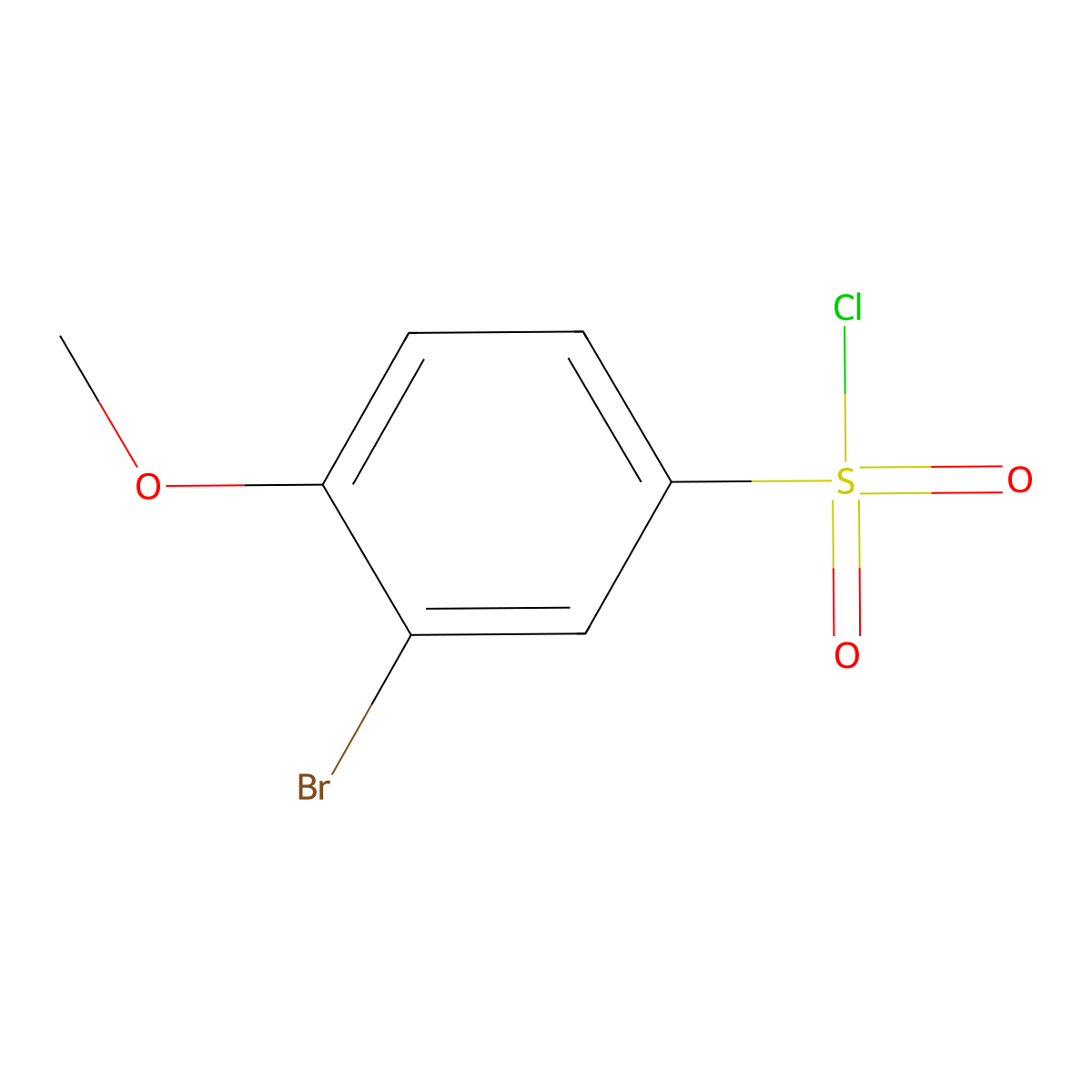 3-Bromo-4-methoxybenzene-1-sulfonyl chloride molecular structure, CAS 23094-96-4