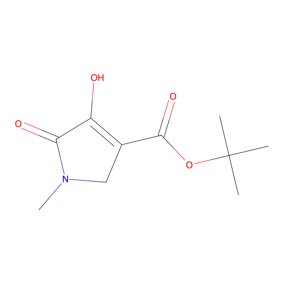 Tert-butyl 4-hydroxy-1-methyl-5-oxo-2,5-dihydro-1H-pyrrole-3-carboxylate molecular structure, CAS 2309413-52-1