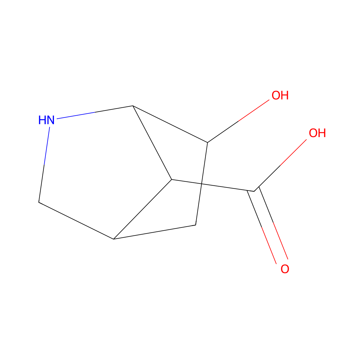 rac-(1R,4R,6R,7S)-6-hydroxy-2-azabicyclo[2.2.1]heptane-7-carboxylic acid molecular structure, CAS 2309431-22-7