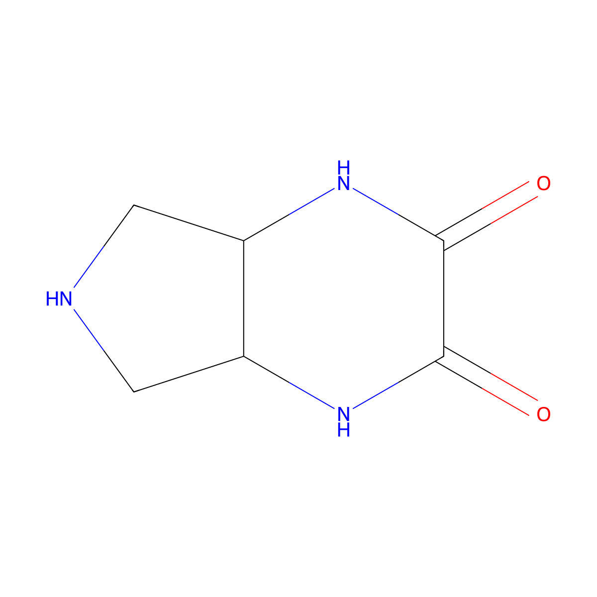 (4aR,7aS)-octahydro-1H-pyrrolo[3,4-b]pyrazine-2,3-dione molecular structure, CAS 2309431-26-1